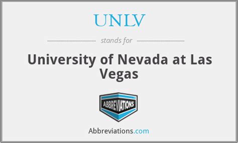 university of lv|what does unlv stand for.